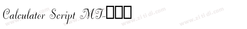 Calculator Script MT字体转换